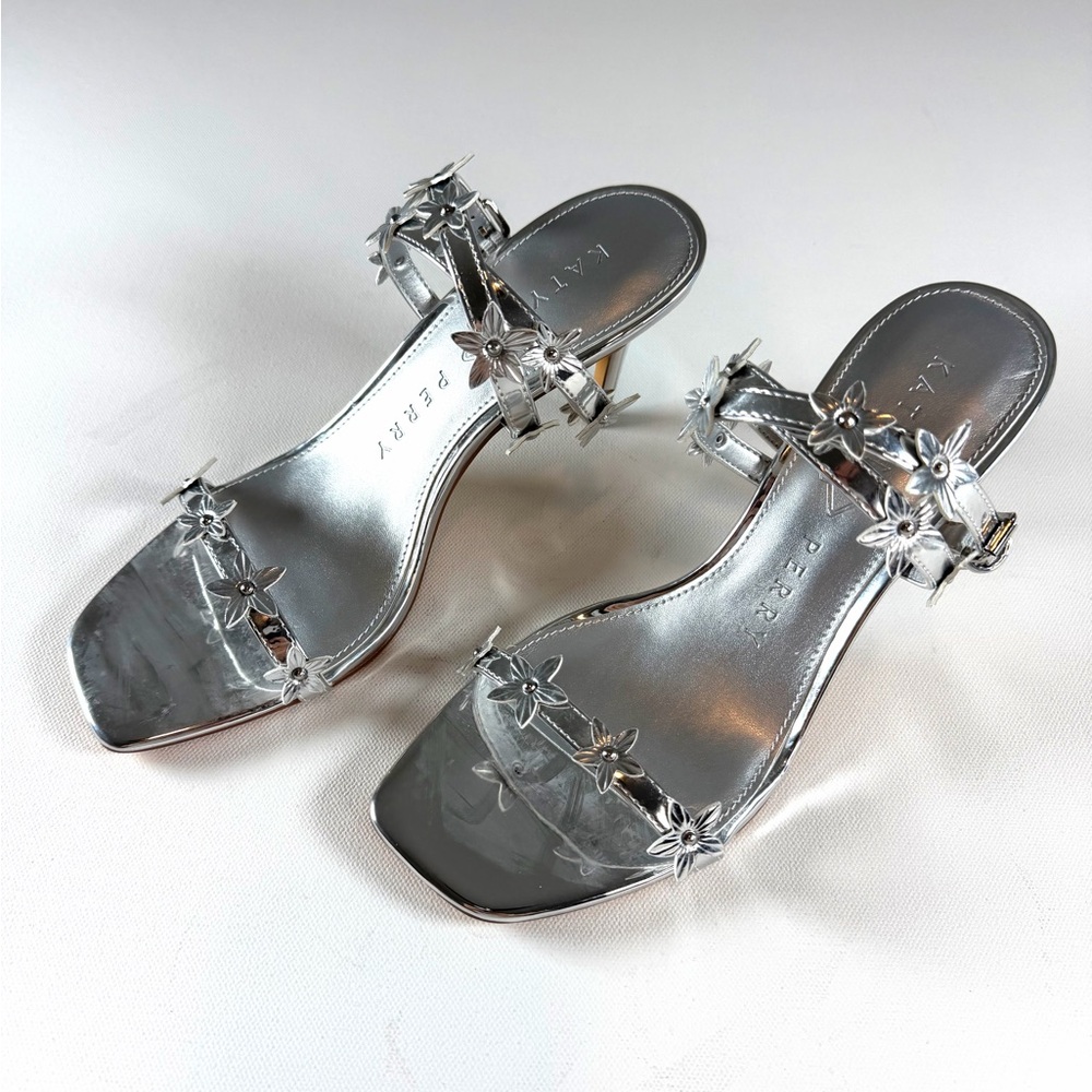 Katy Perry Analia Flower Square Toe Dress Sandals Size 8.5 - Picture 8 of 12